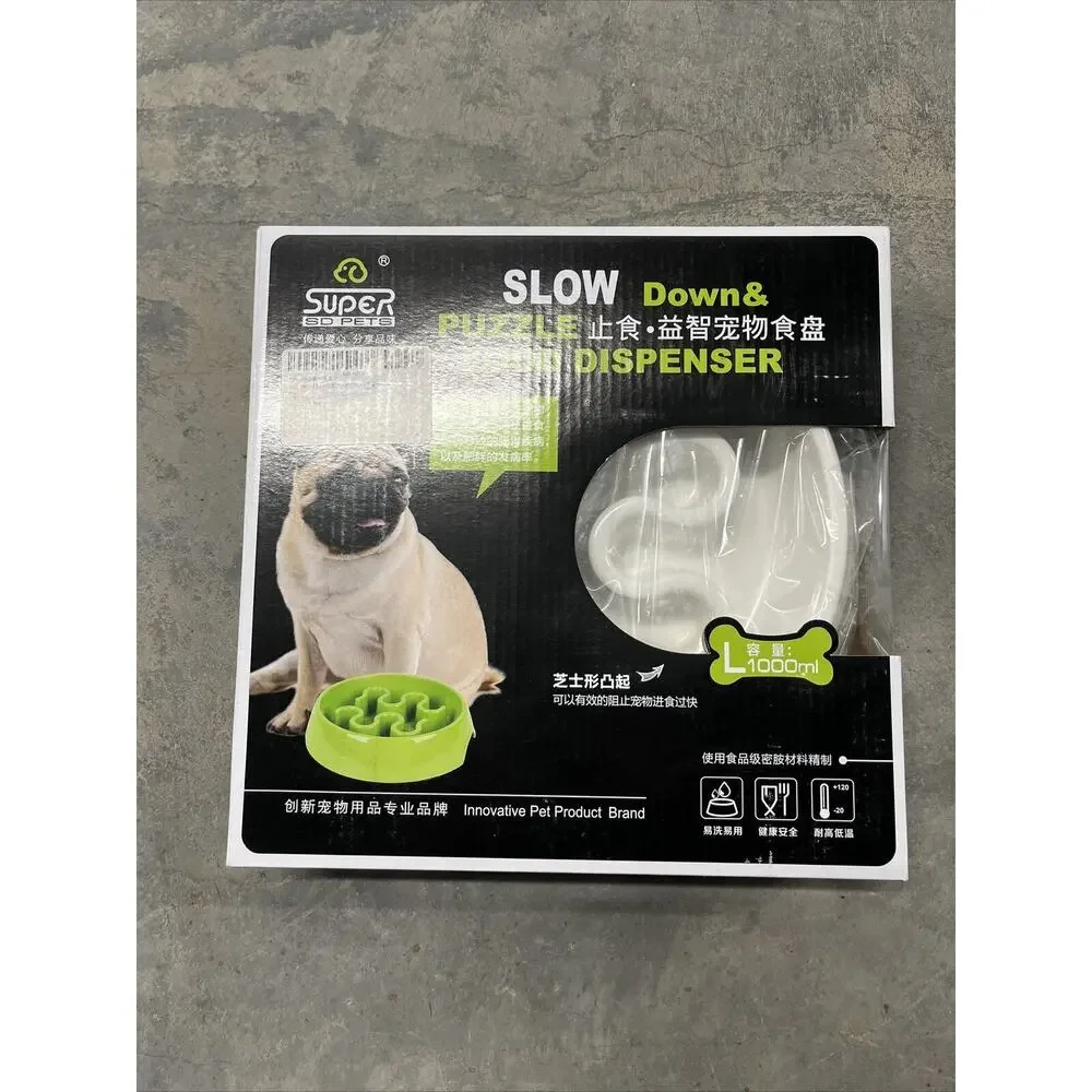 Super Design SD PETS Dog Cat Pet Bowl Slow Down Puzzle Food Dispenser